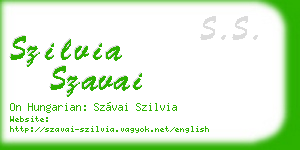 szilvia szavai business card