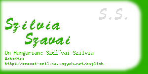 szilvia szavai business card